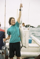 Xander caught a barracuda
