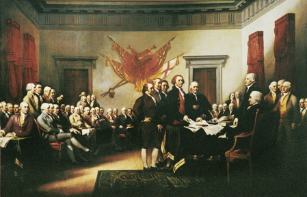 signing the declaration