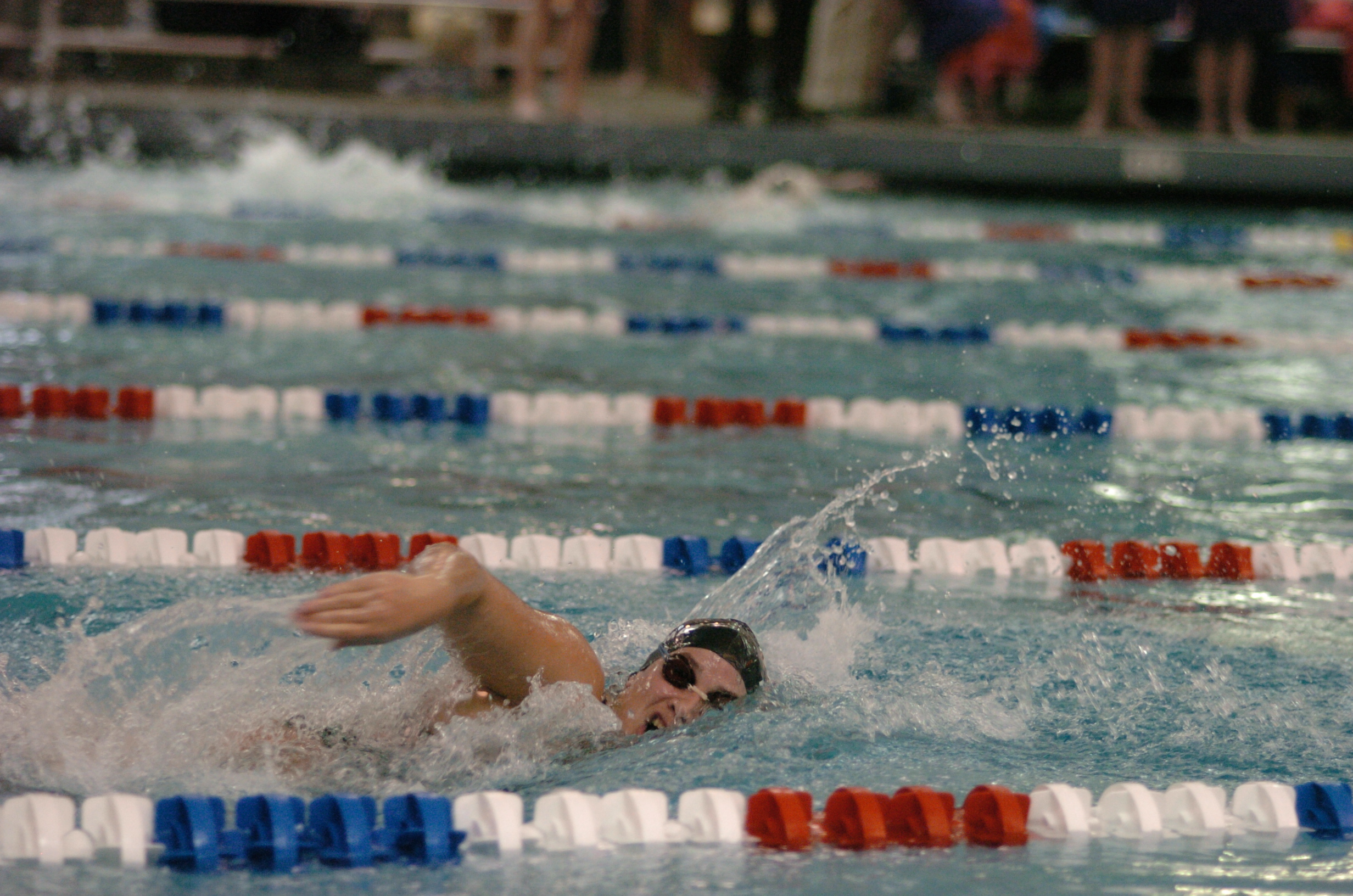 Swimming the 1650 during my last home meet.