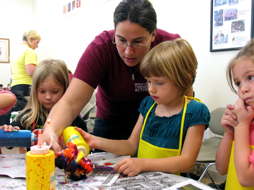 Tie-dying with kindergarteners still.