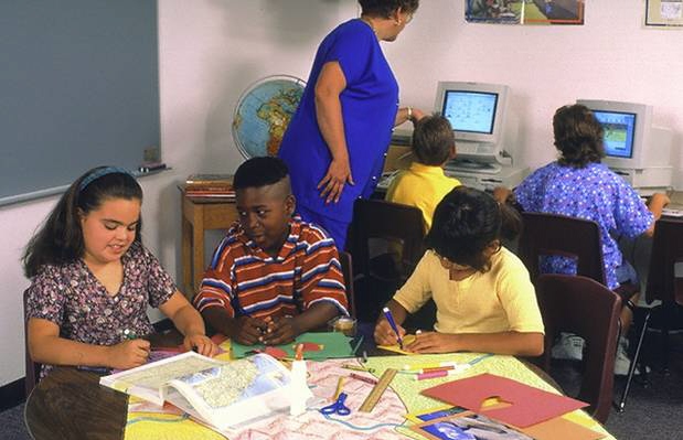 older students engaged in individual play