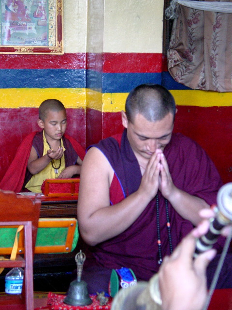 Young and old praying together