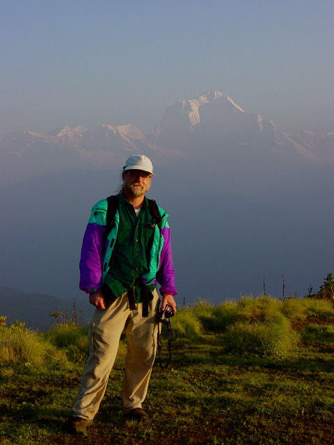 On Poon hill the rising sun provided sharp colors and contrasts to the hardy morning climbers