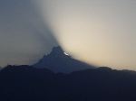 First rays of light over Fish Tail (Machhapuchhre)