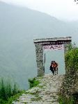 The end of the first day's Hike.  Limping into Ghandruk