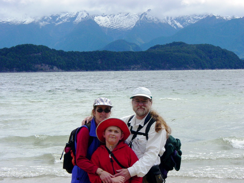 Family and Lake Manapouri