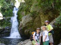 Family at the falls